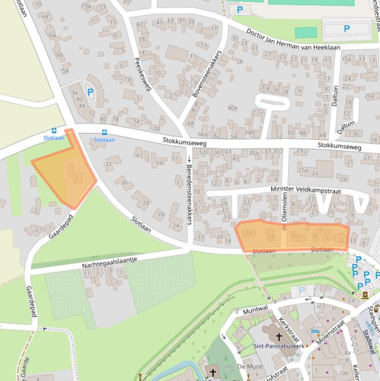 Kaart van postcodegebied 7041BJ.