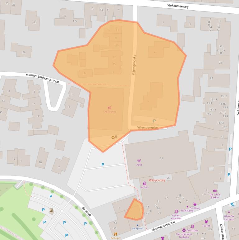 Kaart van postcodegebied 7041BM.