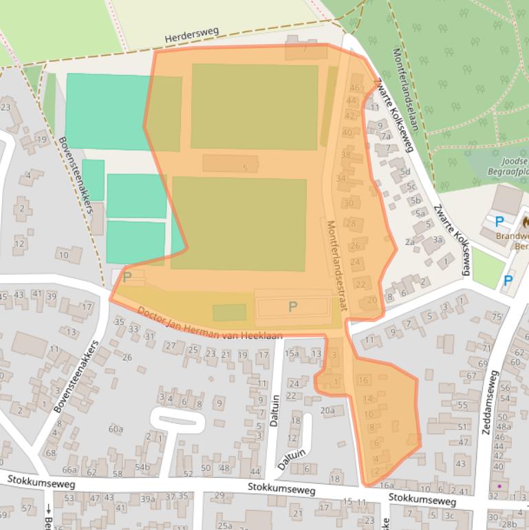 Kaart van postcodegebied 7041CJ.