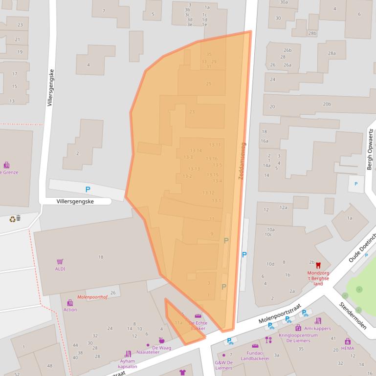 Kaart van postcodegebied 7041CM.