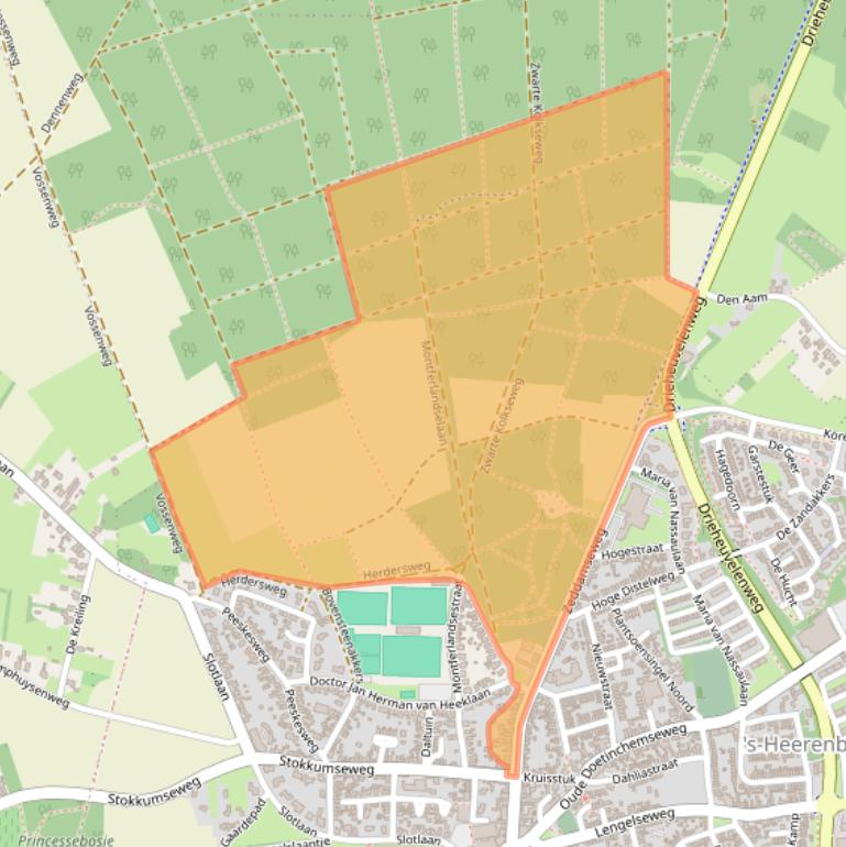 Kaart van postcodegebied 7041CN.