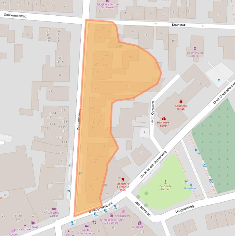 Kaart van postcodegebied 7041CP.