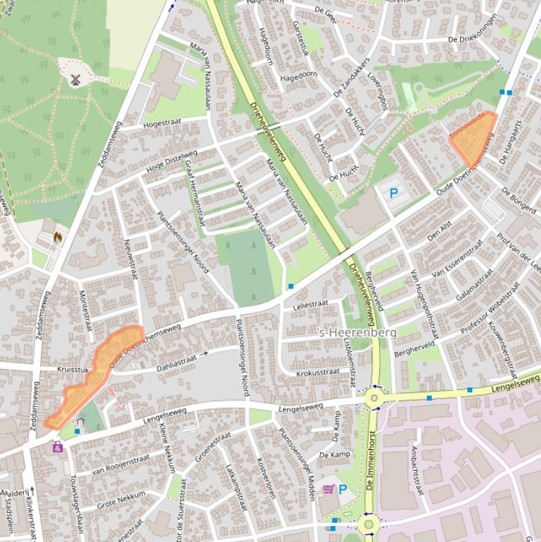 Kaart van postcodegebied 7041DA.
