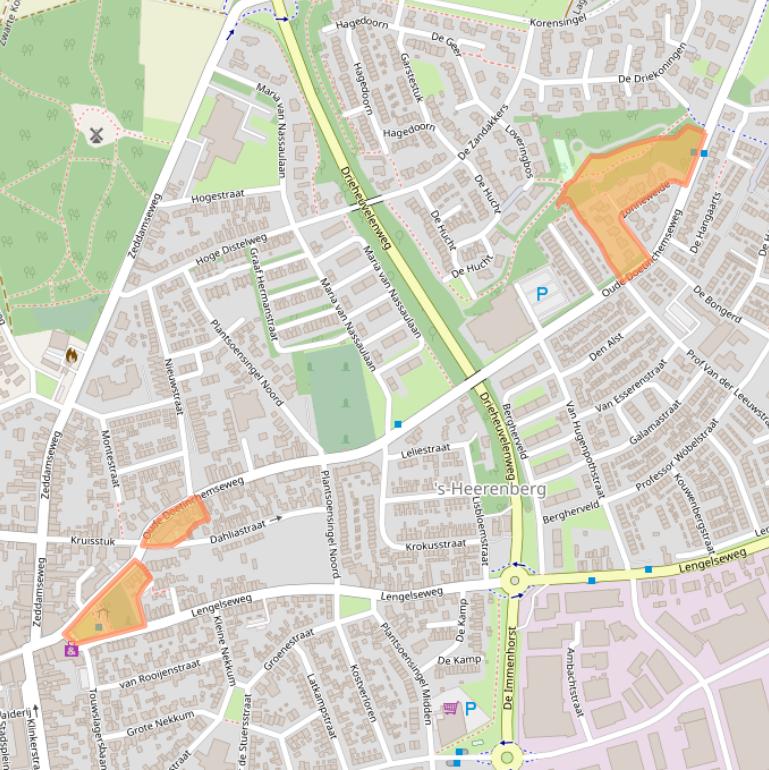 Kaart van postcodegebied 7041DC.