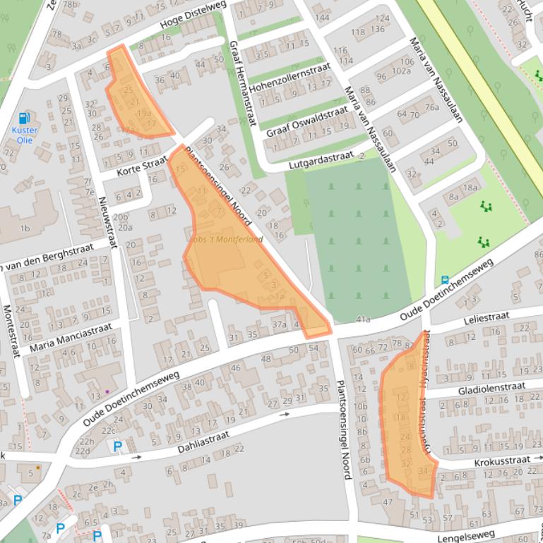 Kaart van postcodegebied 7041DH.