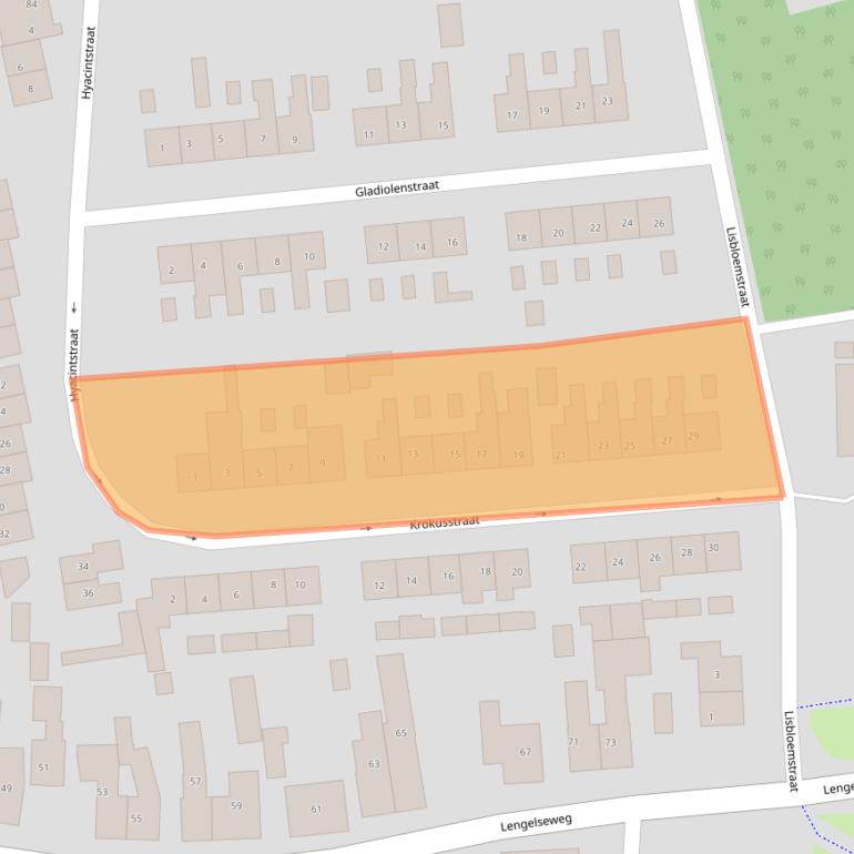 Kaart van postcodegebied 7041DV.