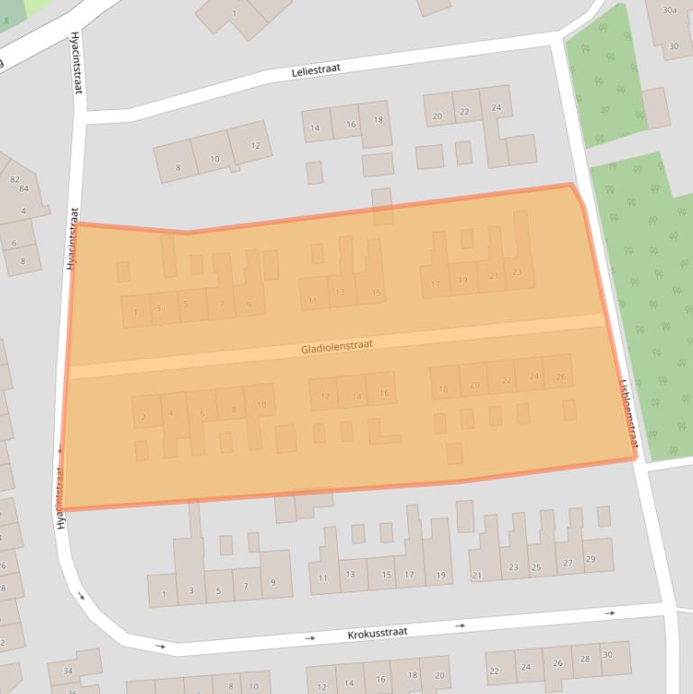 Kaart van postcodegebied 7041DX.