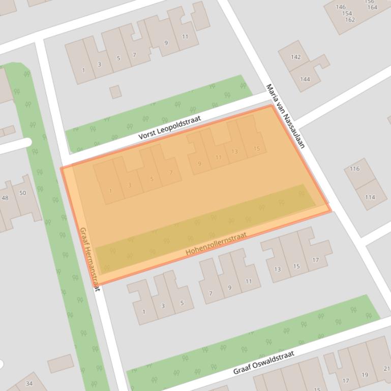 Kaart van postcodegebied 7041EJ.