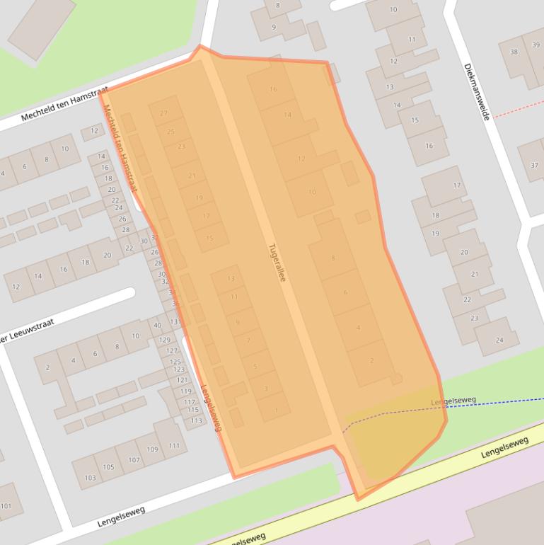 Kaart van postcodegebied 7041GG.