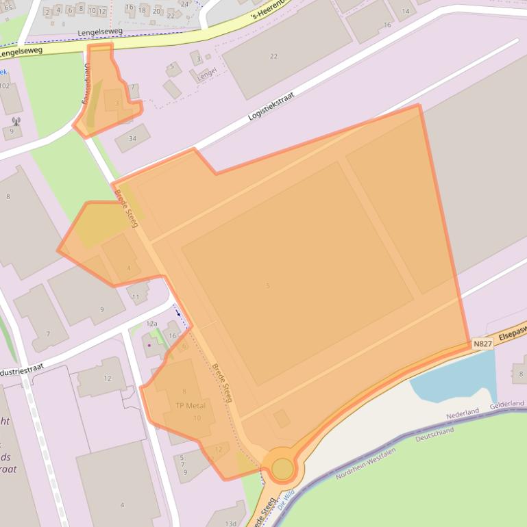 Kaart van postcodegebied 7041GV.