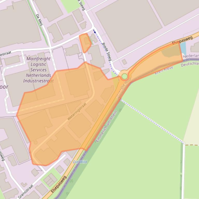 Kaart van postcodegebied 7041GW.