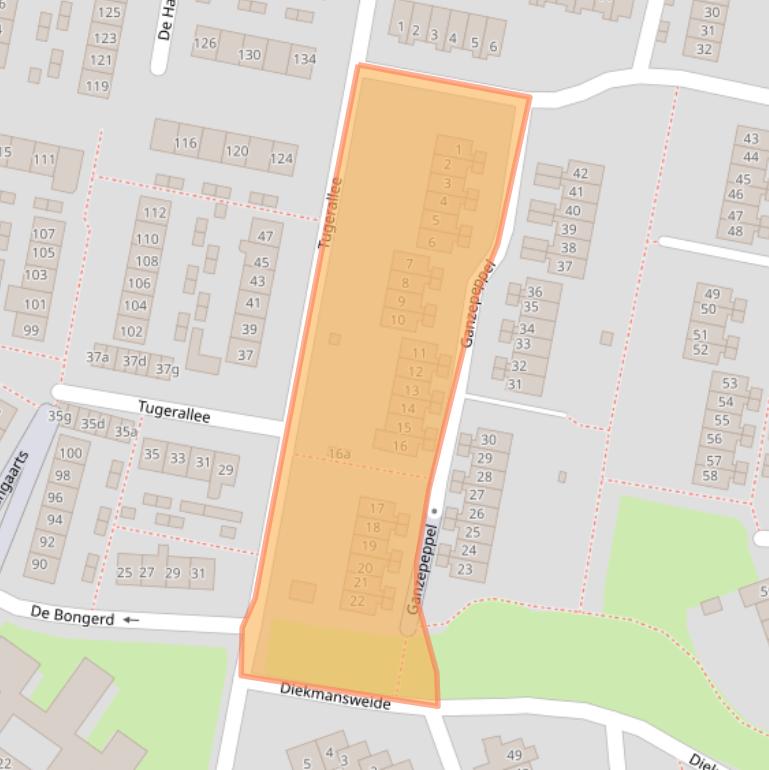 Kaart van postcodegebied 7041HD.