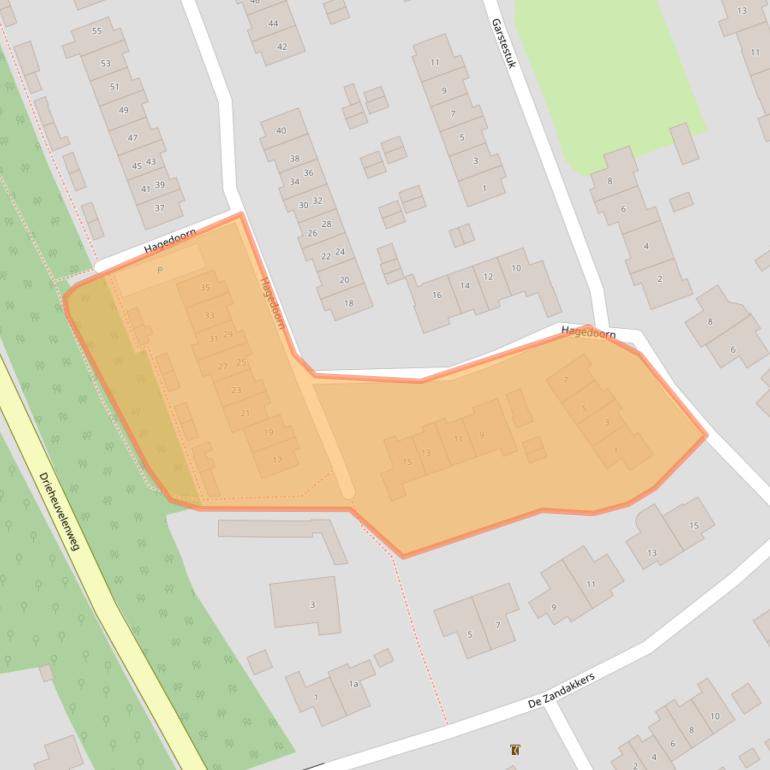 Kaart van postcodegebied 7041JR.