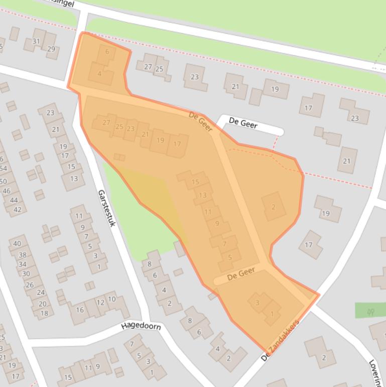 Kaart van postcodegebied 7041JX.