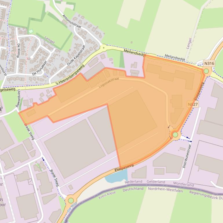 Kaart van postcodegebied 7041KH.