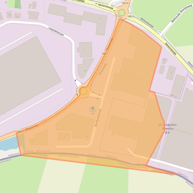 Kaart van postcodegebied 7041KJ.