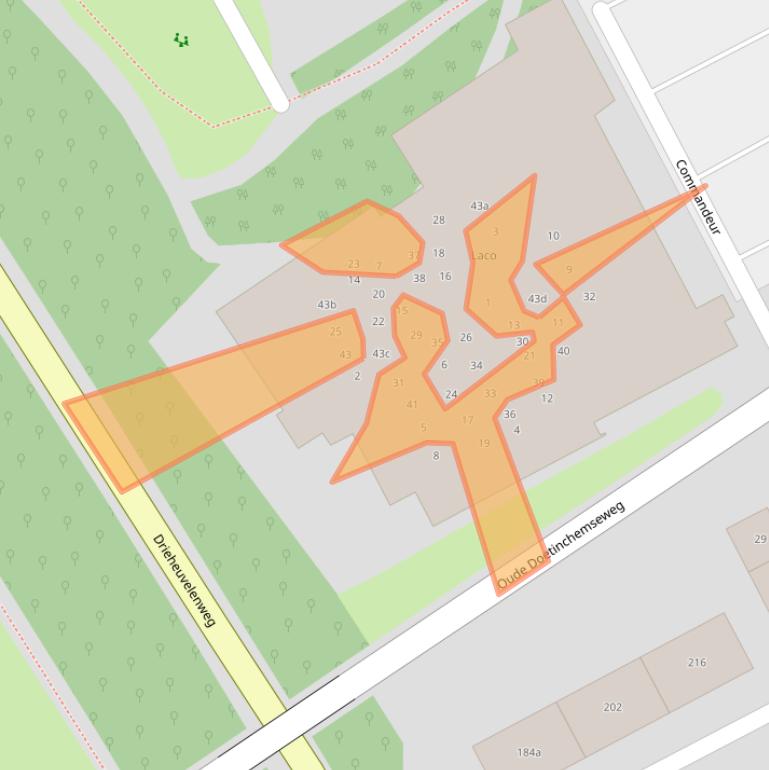 Kaart van postcodegebied 7041LA.