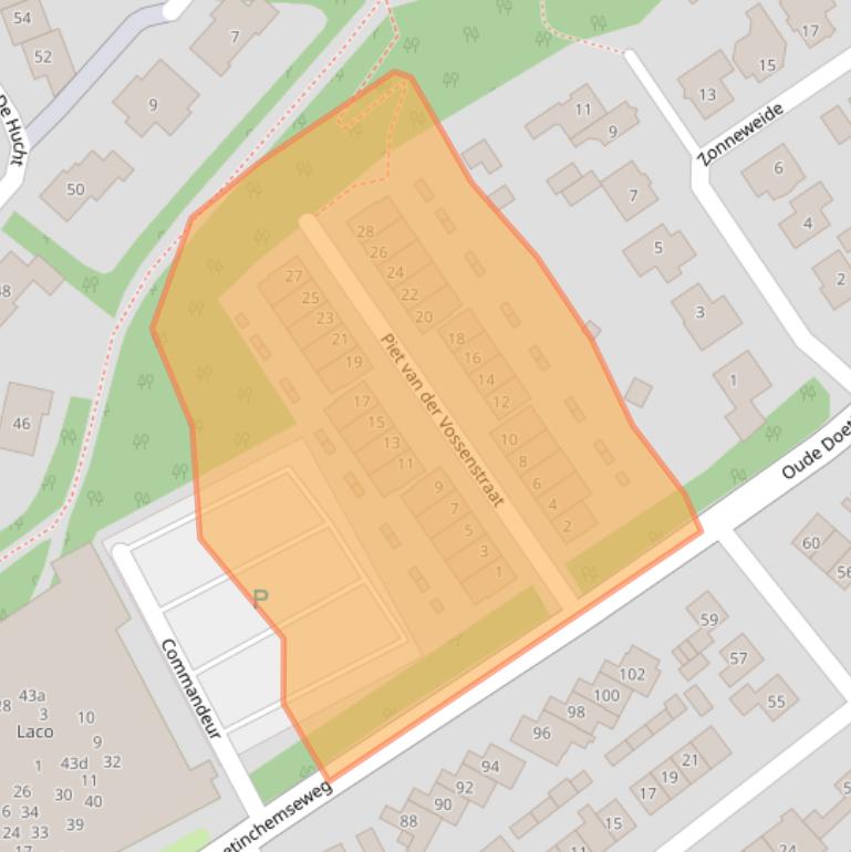 Kaart van postcodegebied 7041LC.