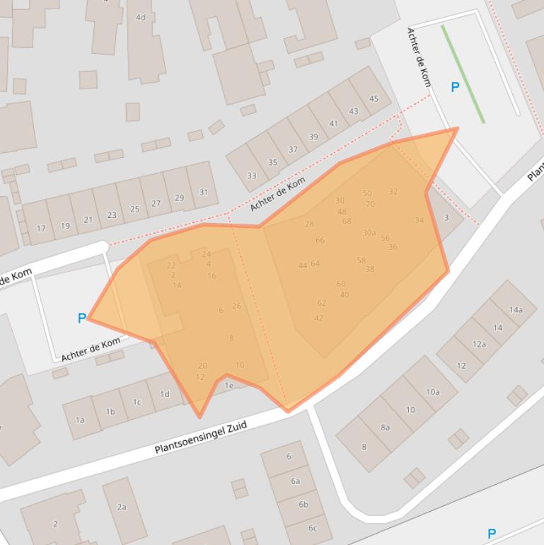 Kaart van postcodegebied 7041RB.