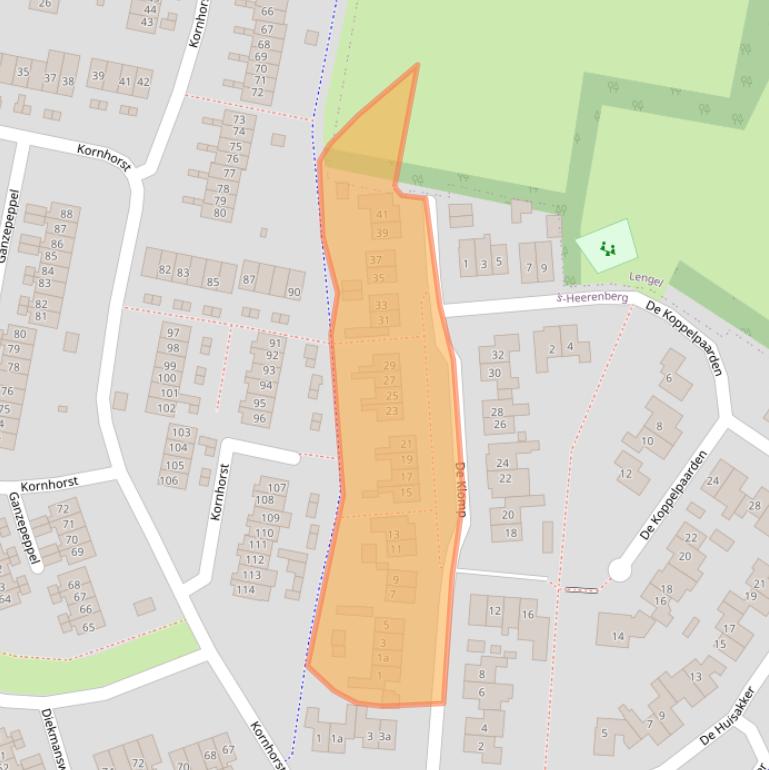 Kaart van postcodegebied 7041TA.