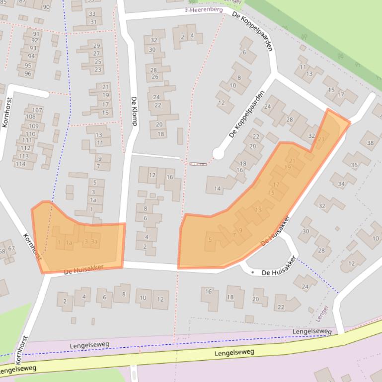 Kaart van postcodegebied 7041TE.