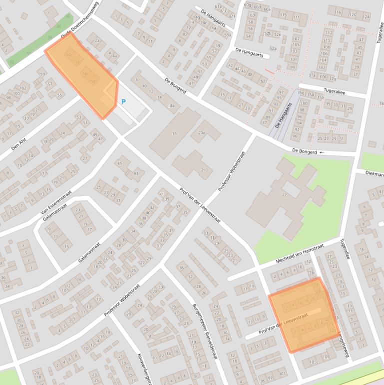 Kaart van postcodegebied 7041WX.