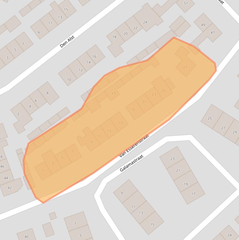 Kaart van postcodegebied 7041XL.