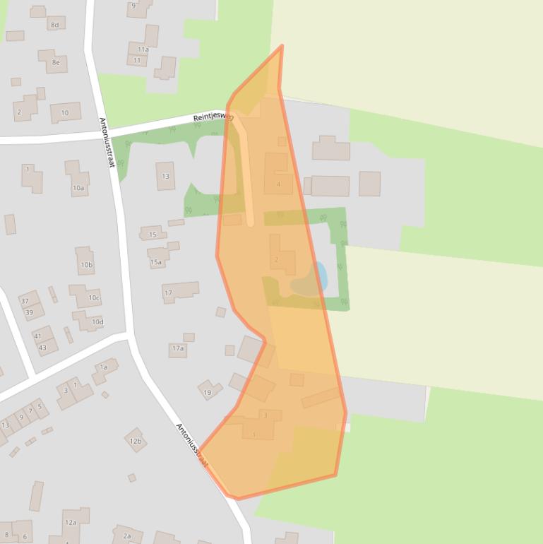 Kaart van postcodegebied 7044AR.