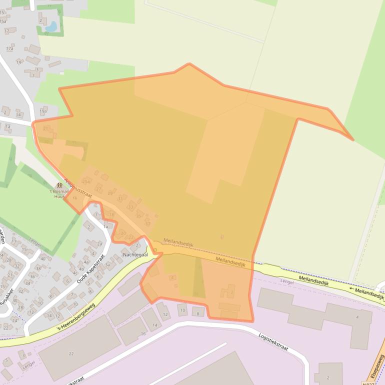 Kaart van postcodegebied 7044AT.