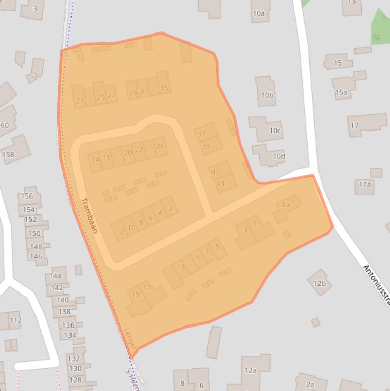Kaart van postcodegebied 7044AX.