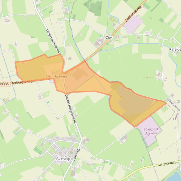 Kaart van postcodegebied 7045AL.