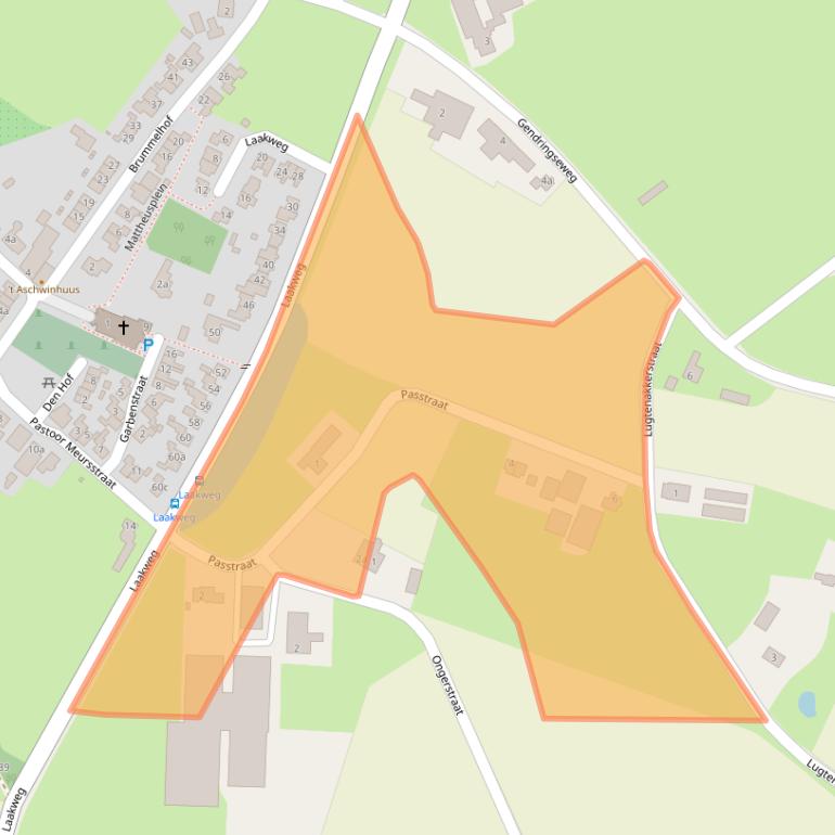 Kaart van postcodegebied 7045AS.