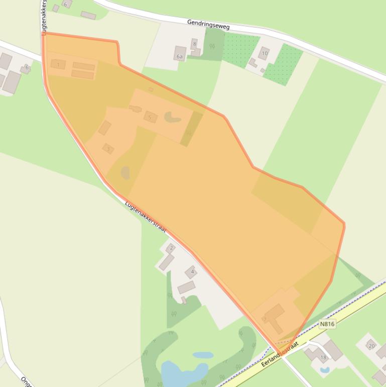 Kaart van postcodegebied 7045AT.