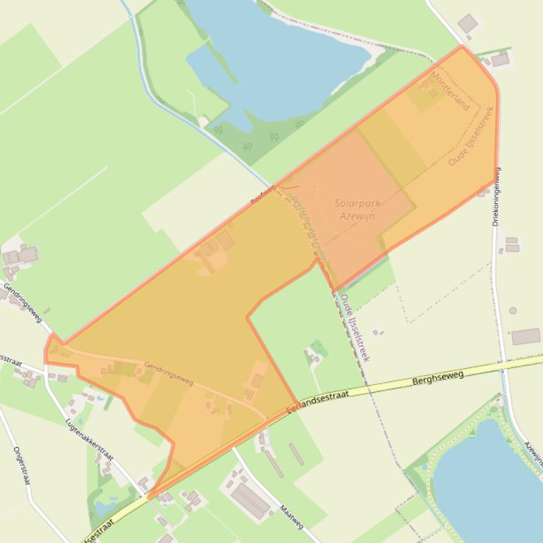 Kaart van postcodegebied 7045AV.