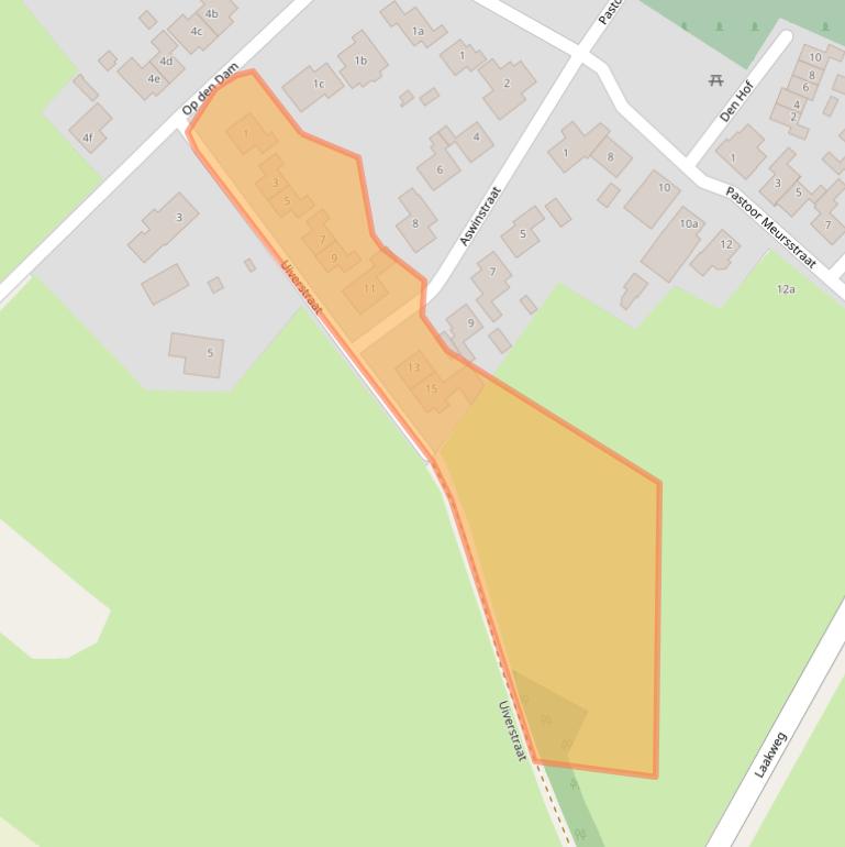 Kaart van postcodegebied 7045BD.