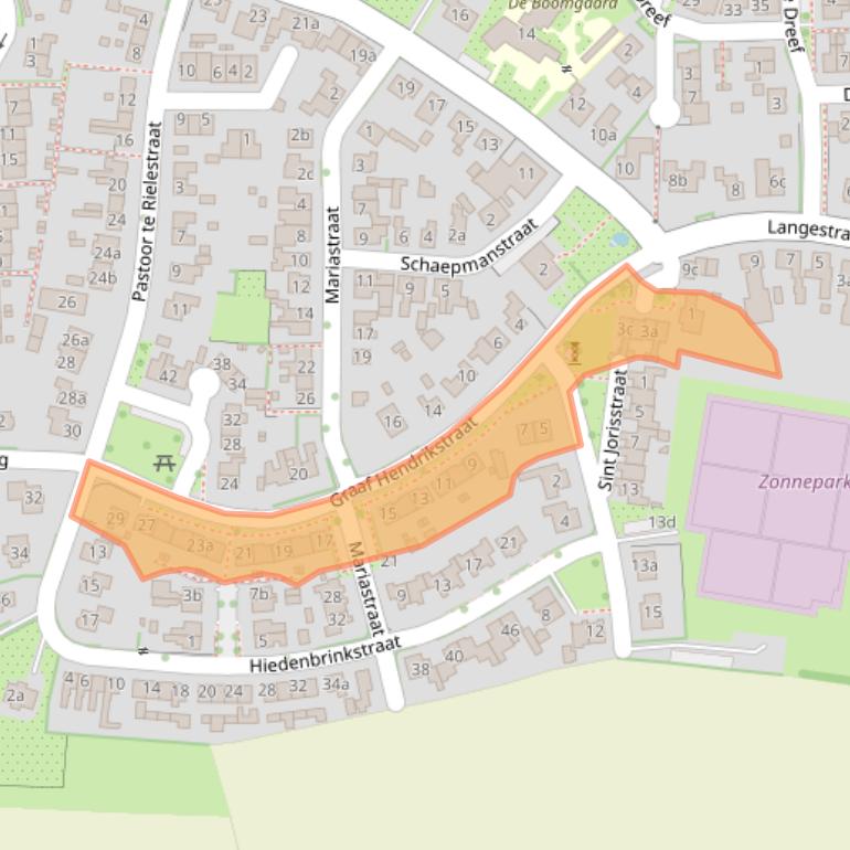 Kaart van postcodegebied 7047AD.