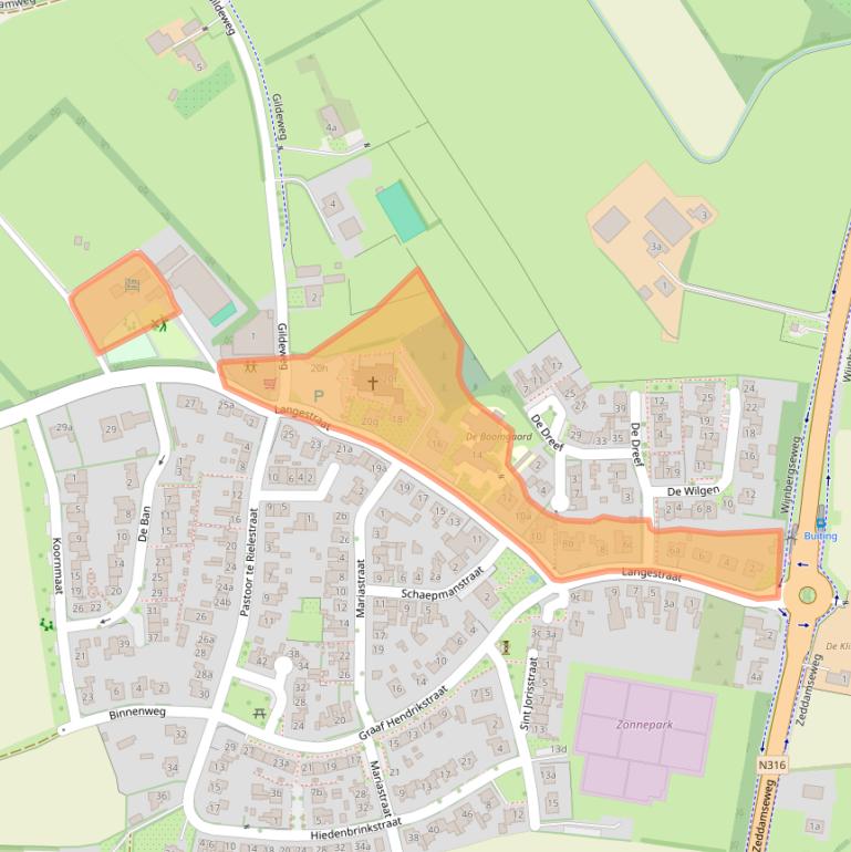 Kaart van postcodegebied 7047AP.