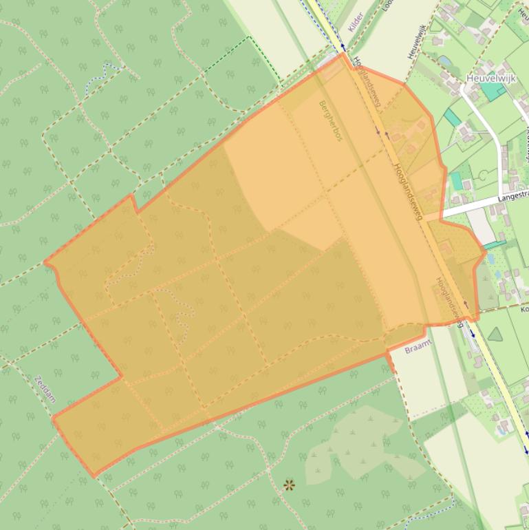Kaart van postcodegebied 7047CL.