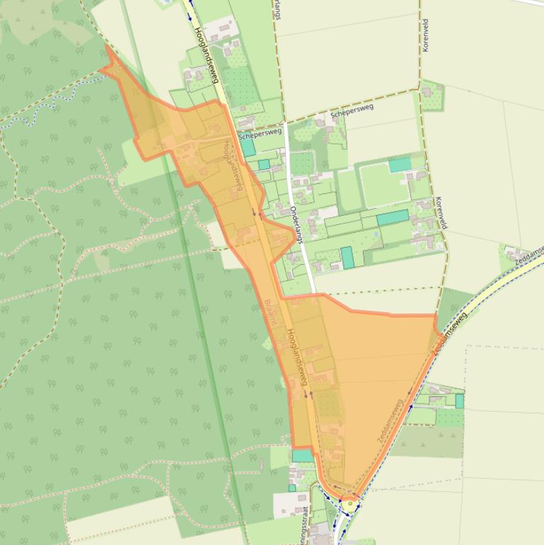 Kaart van postcodegebied 7047CP.