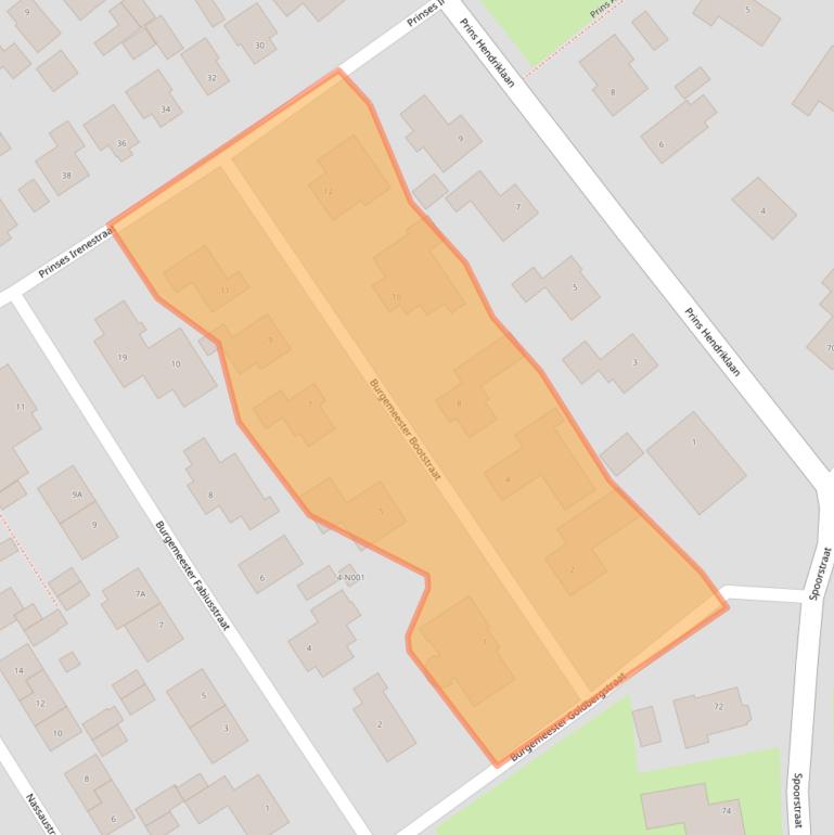 Kaart van postcodegebied 7051BJ.