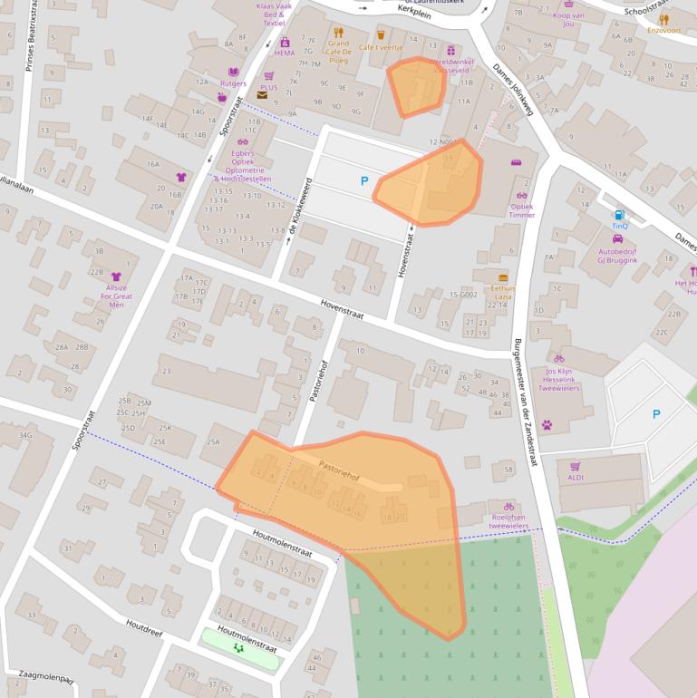 Kaart van postcodegebied 7051CA.