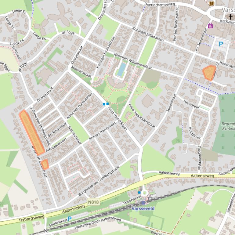 Kaart van postcodegebied 7051CC.