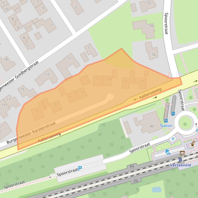 Kaart van postcodegebied 7051CE.