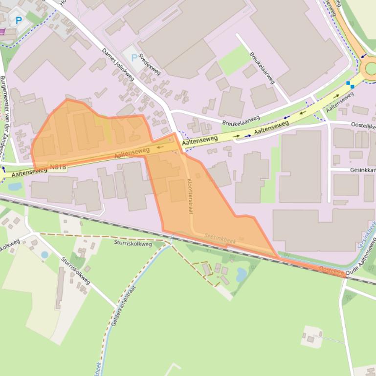 Kaart van postcodegebied 7051CN.