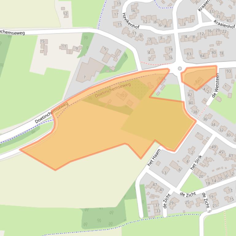 Kaart van postcodegebied 7051DR.