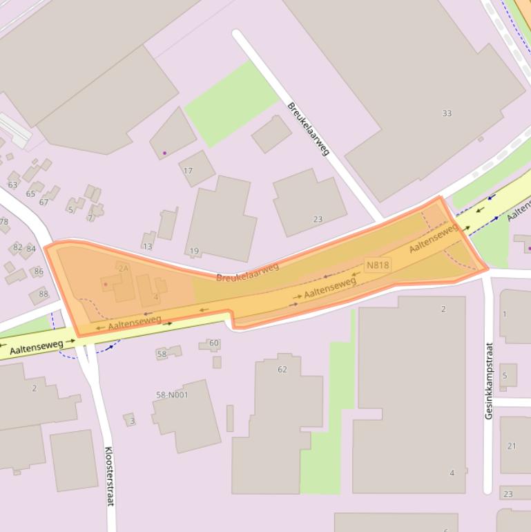 Kaart van postcodegebied 7051DX.