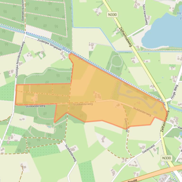 Kaart van postcodegebied 7051GJ.
