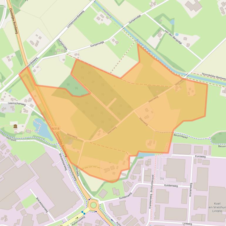 Kaart van postcodegebied 7051GR.