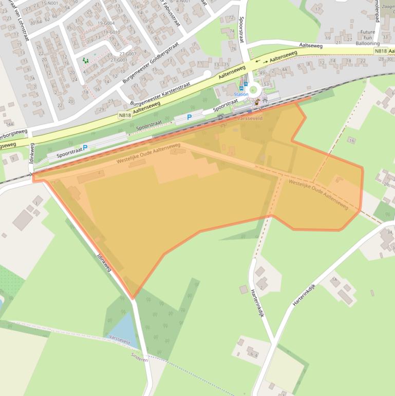 Kaart van postcodegebied 7051HL.