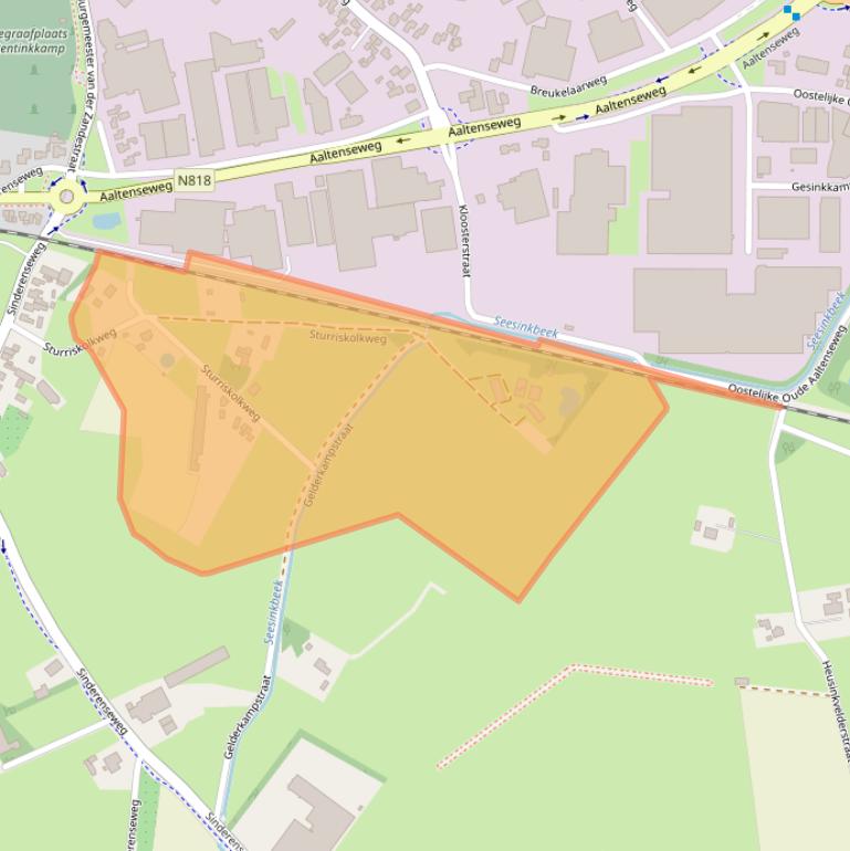 Kaart van postcodegebied 7051HM.